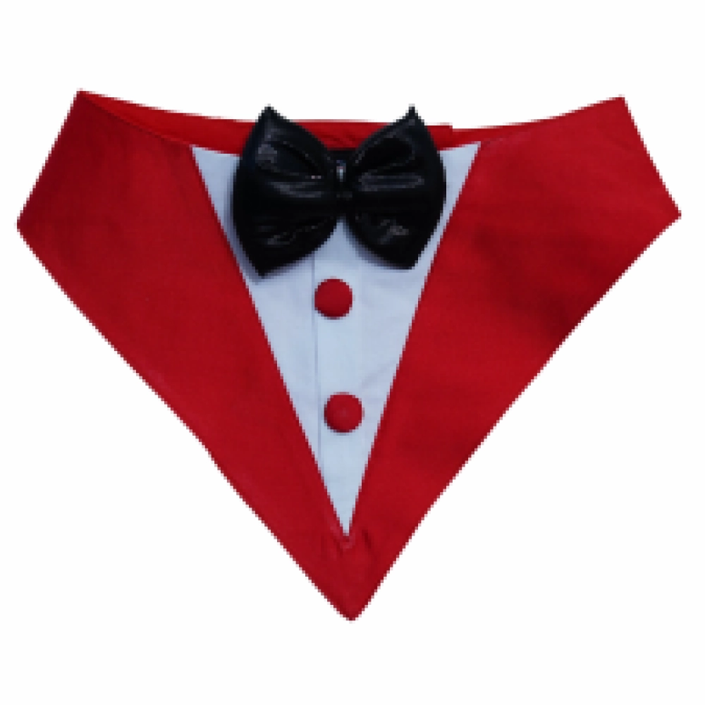 Floof & Co Tux Bandana Triangle for Dogs (Red)