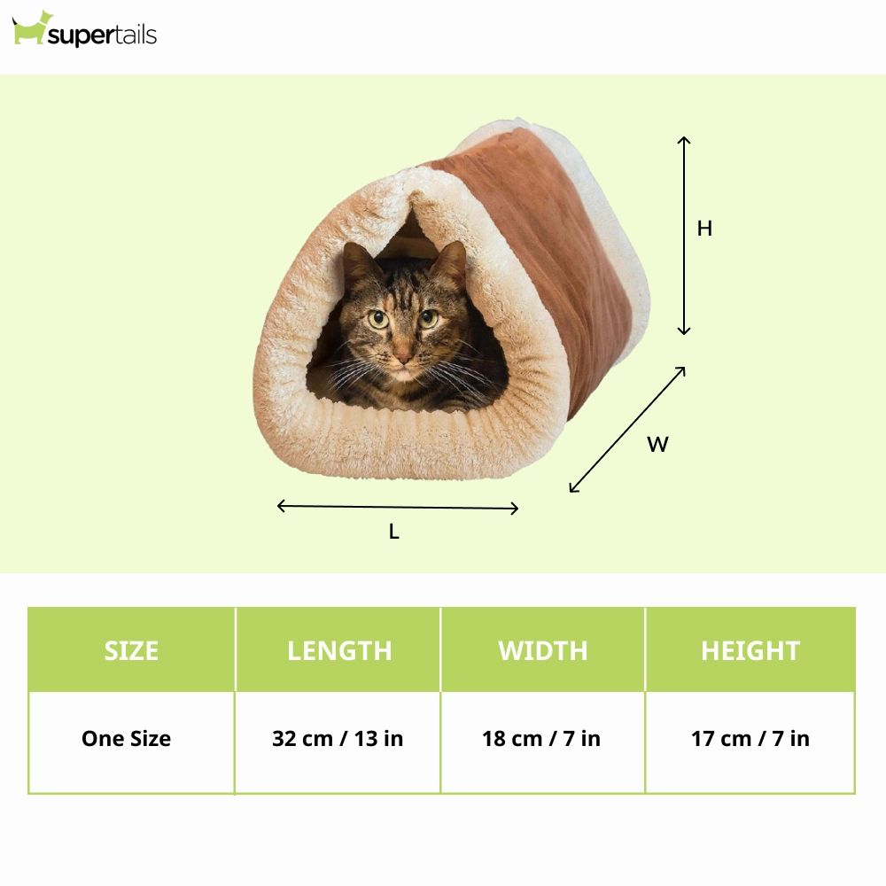 Fluffy's Kozi Pet 2 in 1 Cave Bed for Cats (Brown)