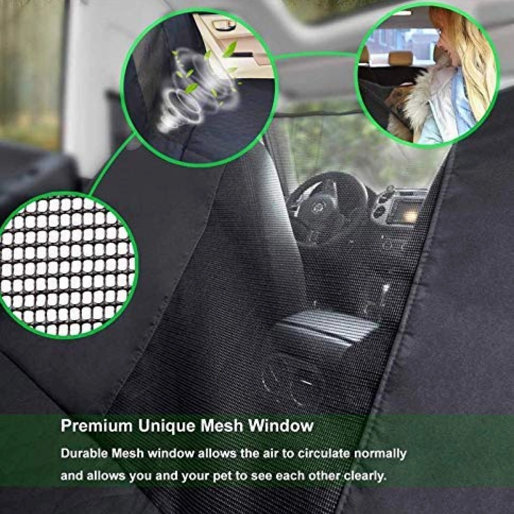 Fluffy's Kozi Pet Hatchback Car Seat Cover for Dogs and Cats (Black)