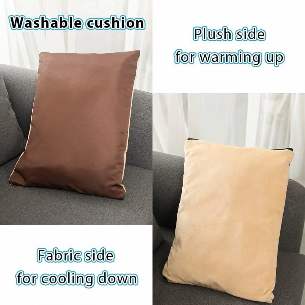 Fluffy's Pawsome Igloo 2 in 1 Foldable Ultra Soft Pet House Bed for Dogs and Cats (Brown)