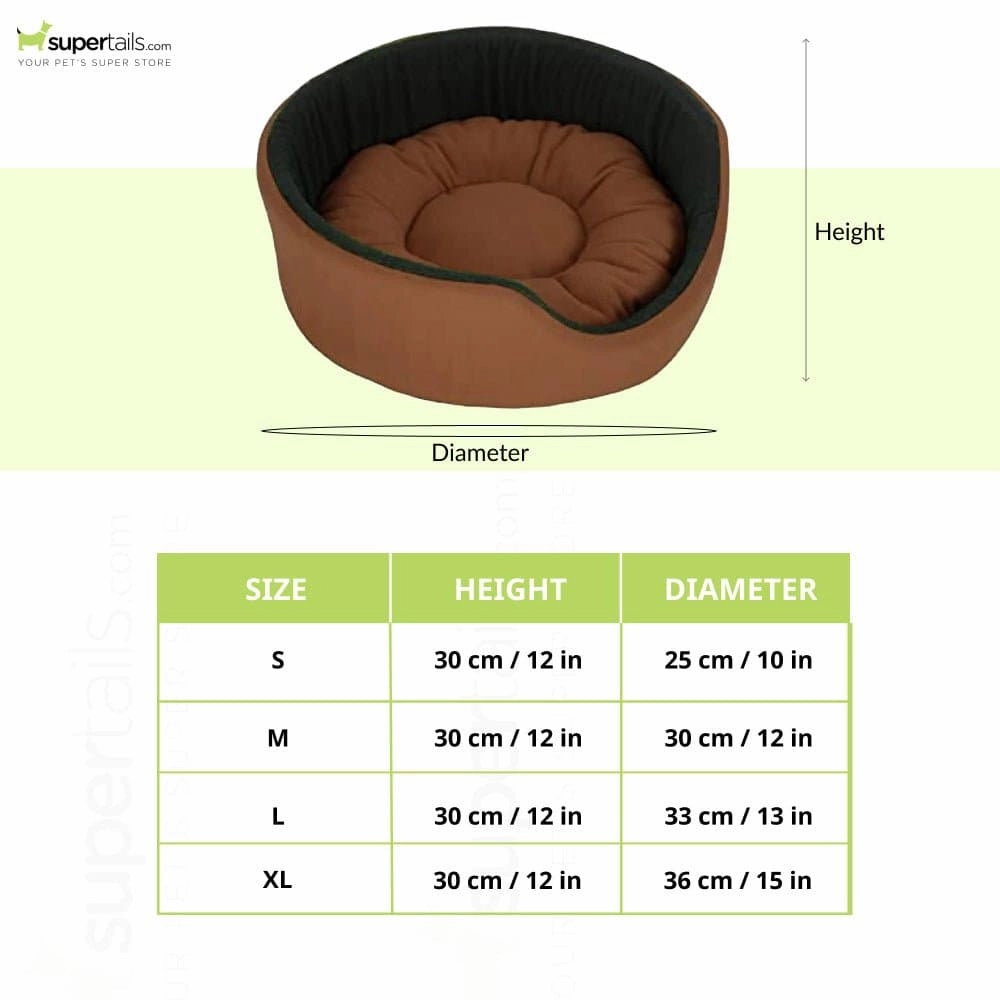 Fluffy's Pawsome Luxurious Soft Polyester Bed for Dogs and Cats (Brown)
