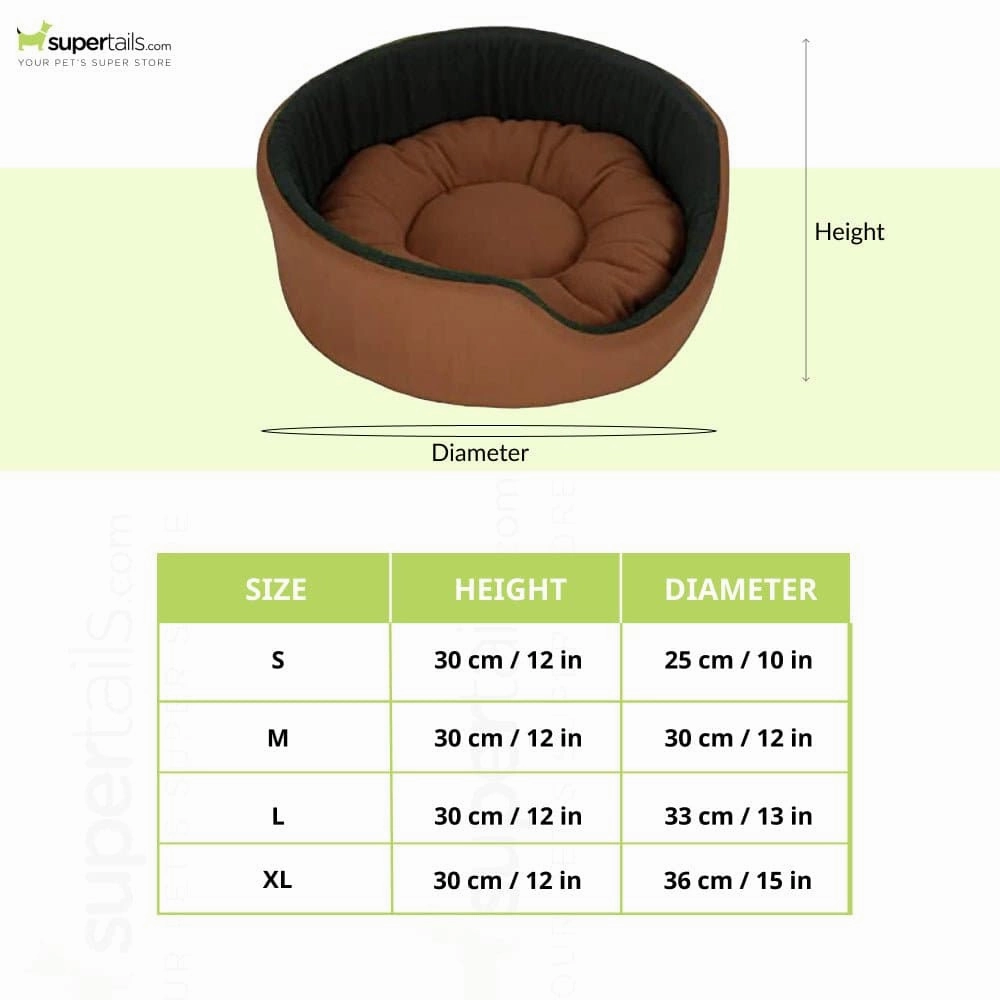 Fluffy's Pawsome Luxurious Soft Polyester Bed for Dogs and Cats (Brown)