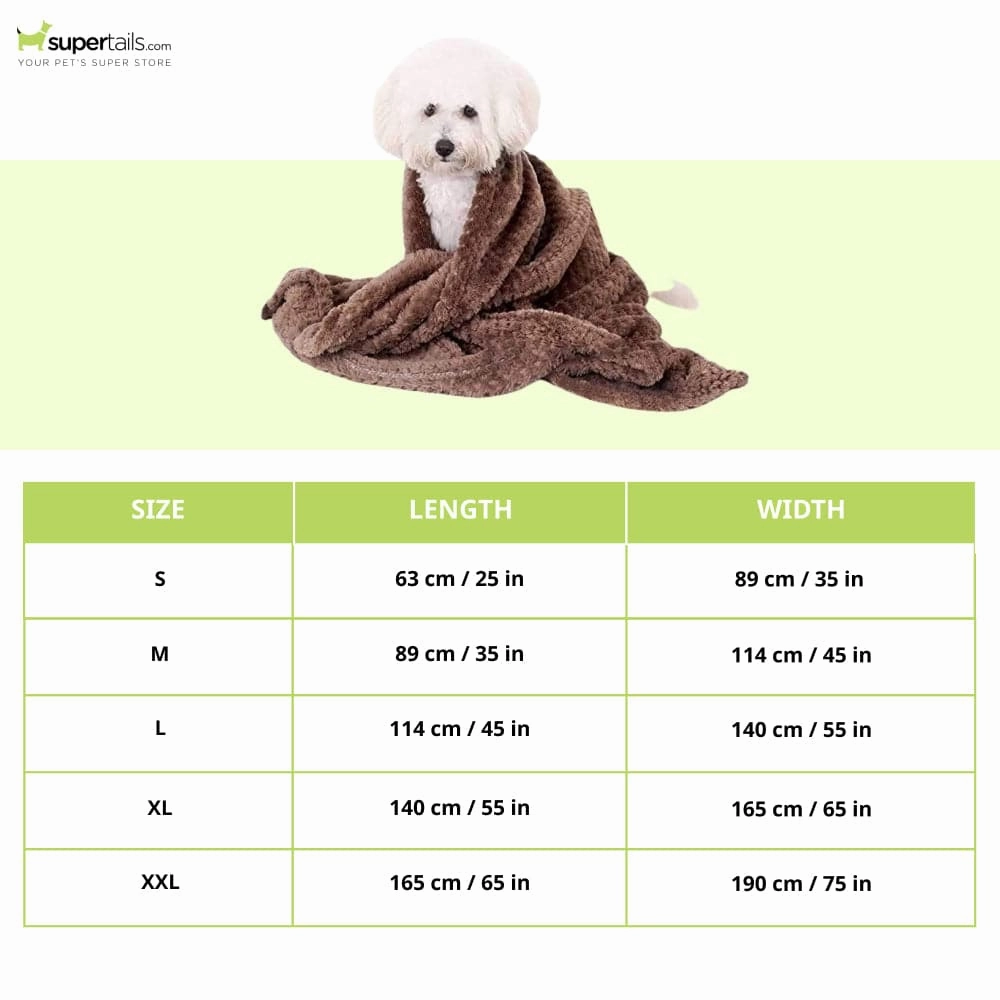 Fluffy's Petslover Breathable Soft Fleece Blanket for Dogs and Cats (Brown)