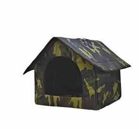 Fluffy's Petslover Luxurious Foldable Tent For Dogs and Cats (Army Print)