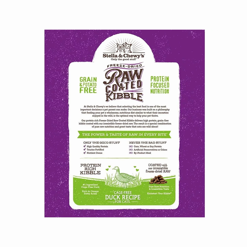 Freeze Dried Cage Free Duck Raw Coated Cat Dry Food