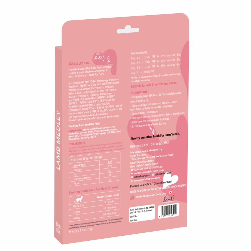 Fresh For Purrs Lamb Medley Wet Food for Cats