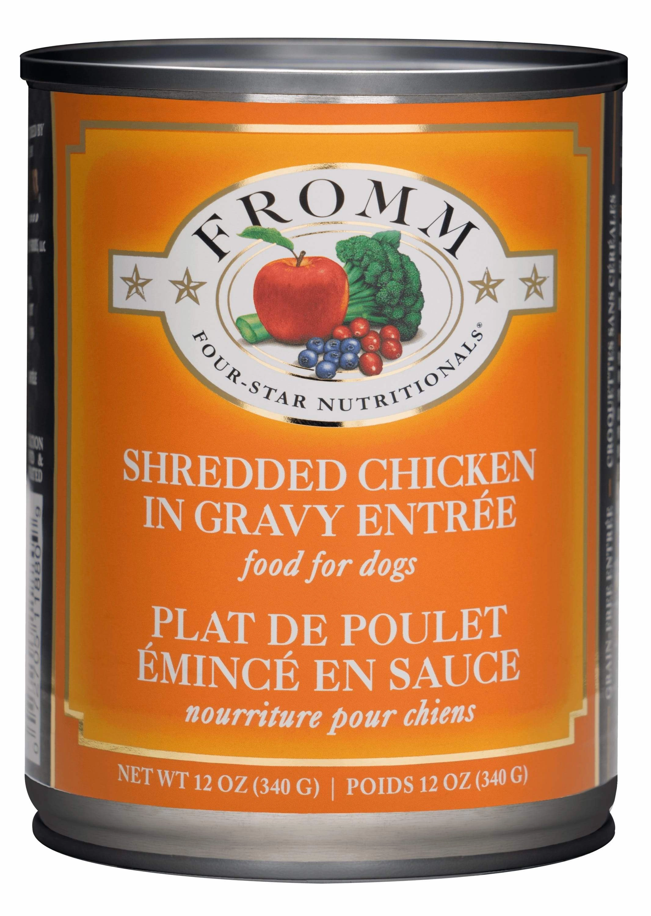 Fromm Four-Star Nutritionals Shredded Chicken in Gravy Entre Food for Dogs