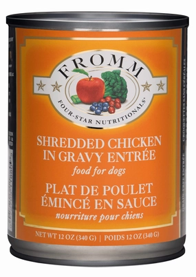 Fromm Four-Star Nutritionals Shredded Chicken in Gravy Entre Food for Dogs