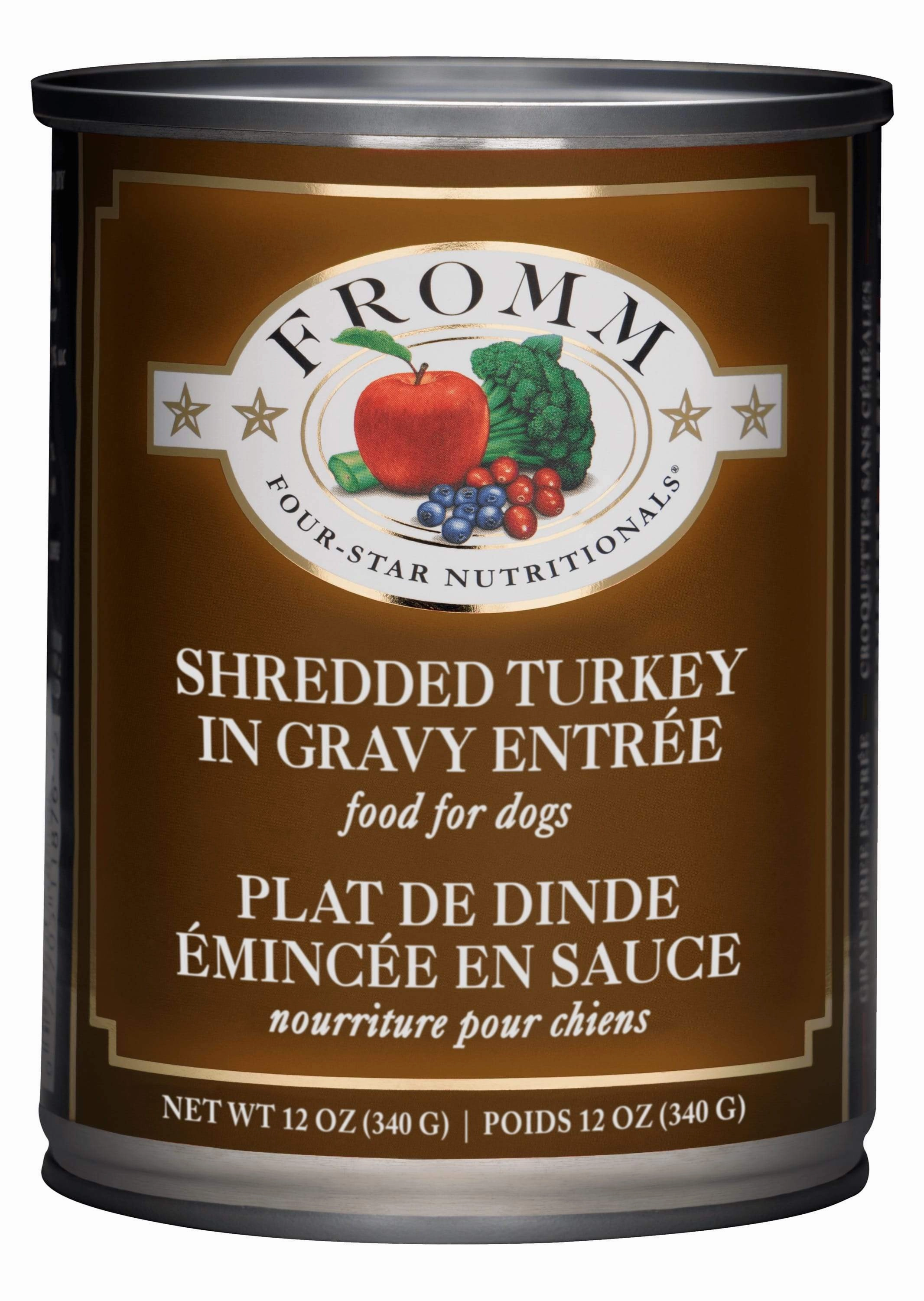 Fromm Four-Star Nutritionals Shredded Turkey in Gravy Entre Food for Dogs