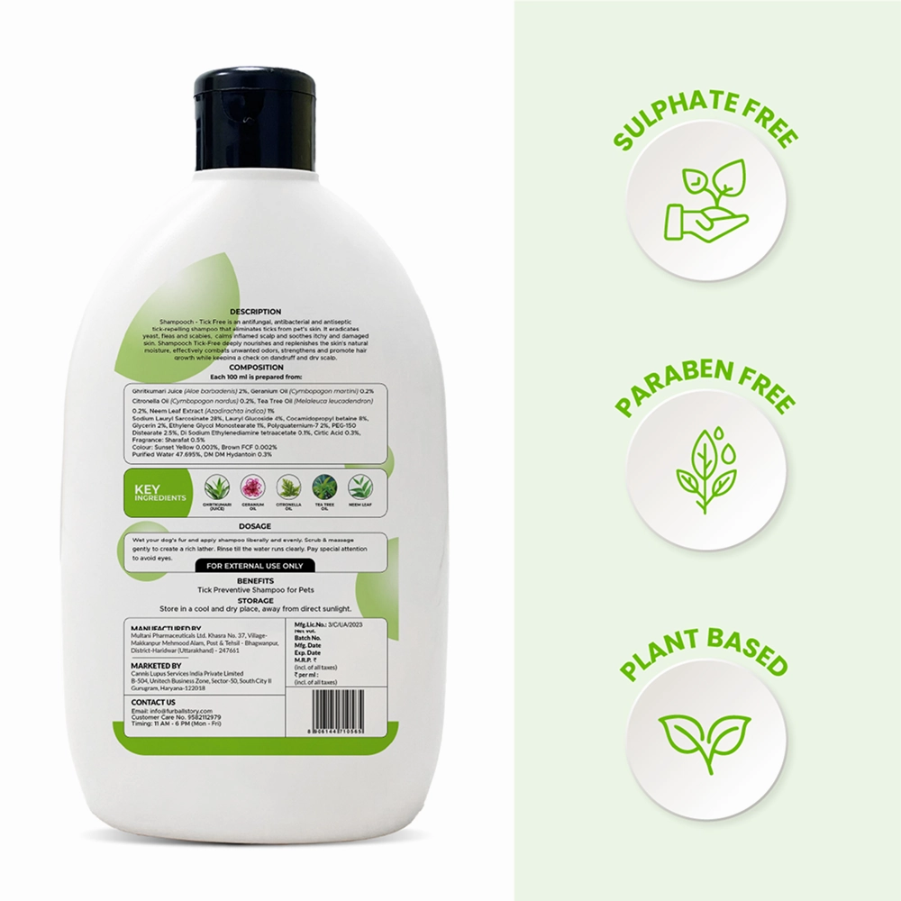 FurBall Story Shampooch Tick Free Shampoo for Dogs