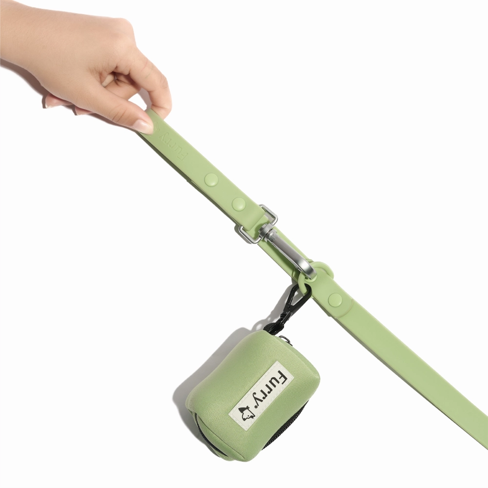 Furry & Co Poop Bag Holder for Dogs (Matcha Latte)
