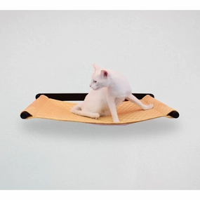 FurryLiving Kiki Wall Mounted Perch for Cats (Black/Yellow)
