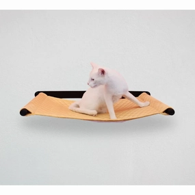 FurryLiving Kiki Wall Mounted Perch for Cats (Black/Yellow)