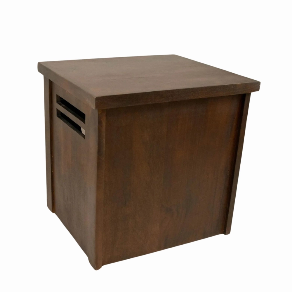 FurryLiving Meraki Cabinet with Cushion for Small Dogs and Cats (Dark Brown/Brown Cushion)