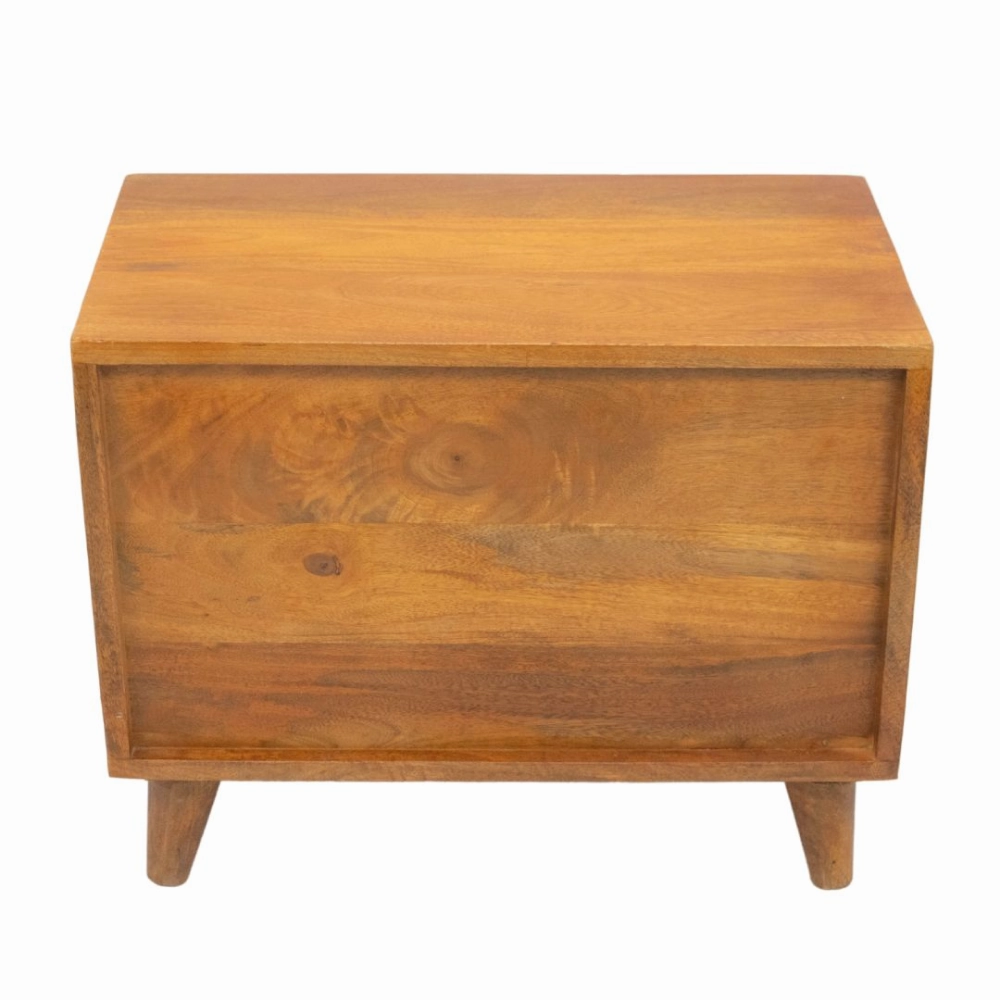 FurryLiving Telly Side Table with Cushion for Small Dogs and Cats (Honey/Cream Cushion)