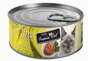 Fussie Cat Fine Dining Pate Chicken with Lamb Entree Wet Cat Food, 2.82oz