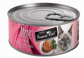 Fussie Cat Fine Dining Pate Sardine Entree Wet Cat Food, 2.82oz