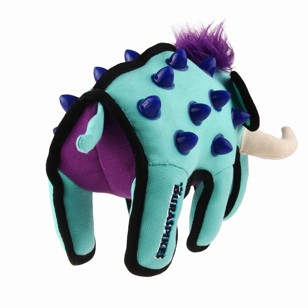 GiGwi Duraspikes Extra Durable Elephant Toy for Dogs (Light Blue) | For Medium Chewers