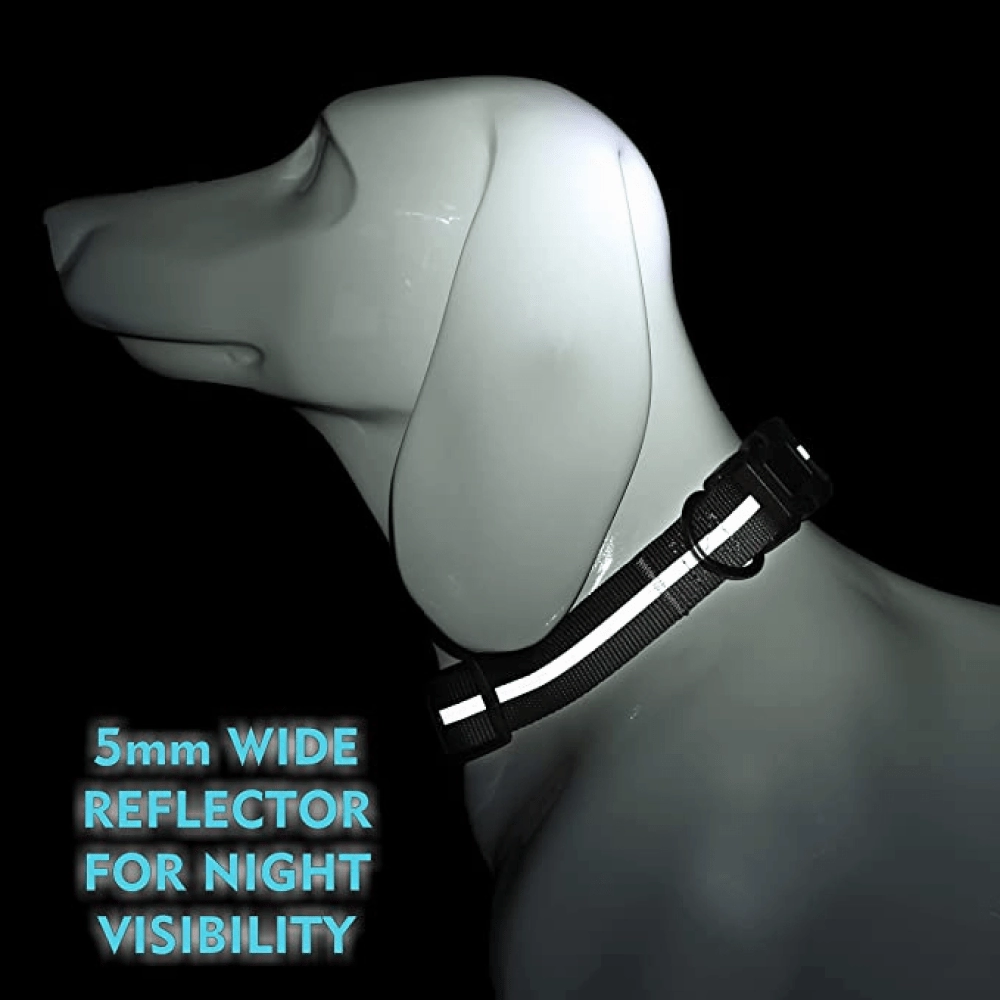 Glucklich Everyday Reflective Collar for Dogs (Space Grey)