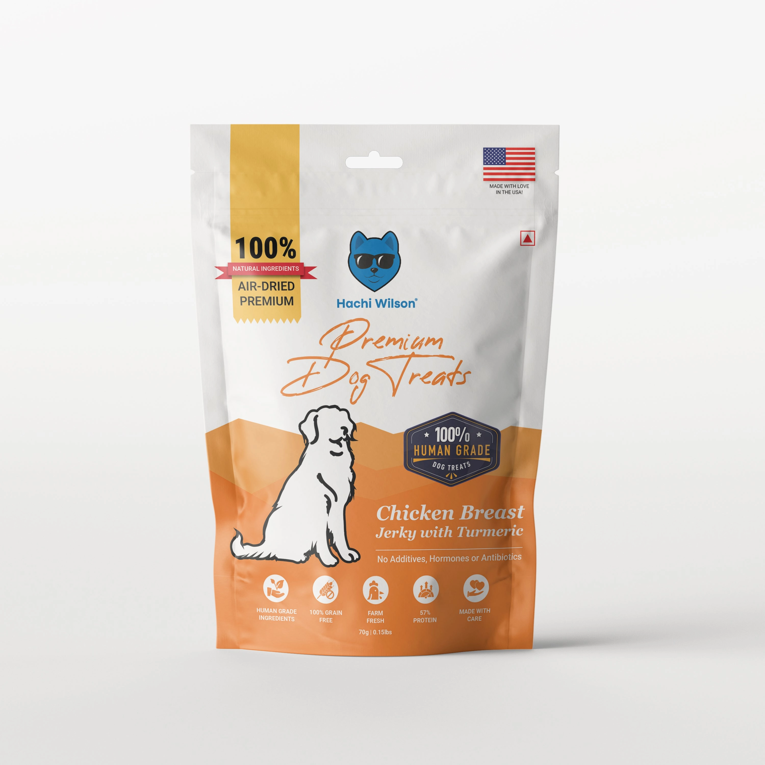 Hachi Wilson Premium Chicken Breast with Turmeric Jerky Dog Treat