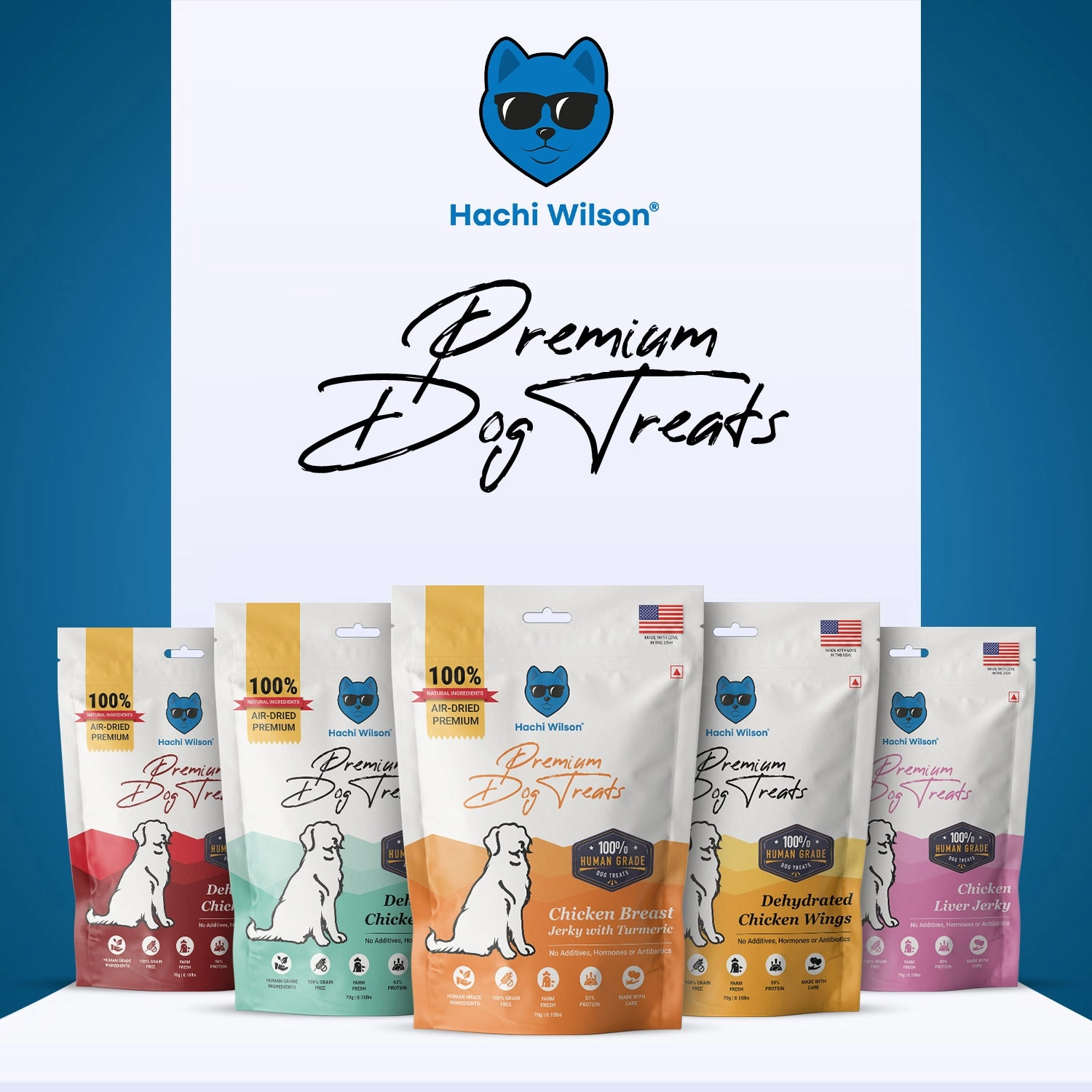 Hachi Wilson Premium Chicken Breast with Turmeric Jerky Dog Treat