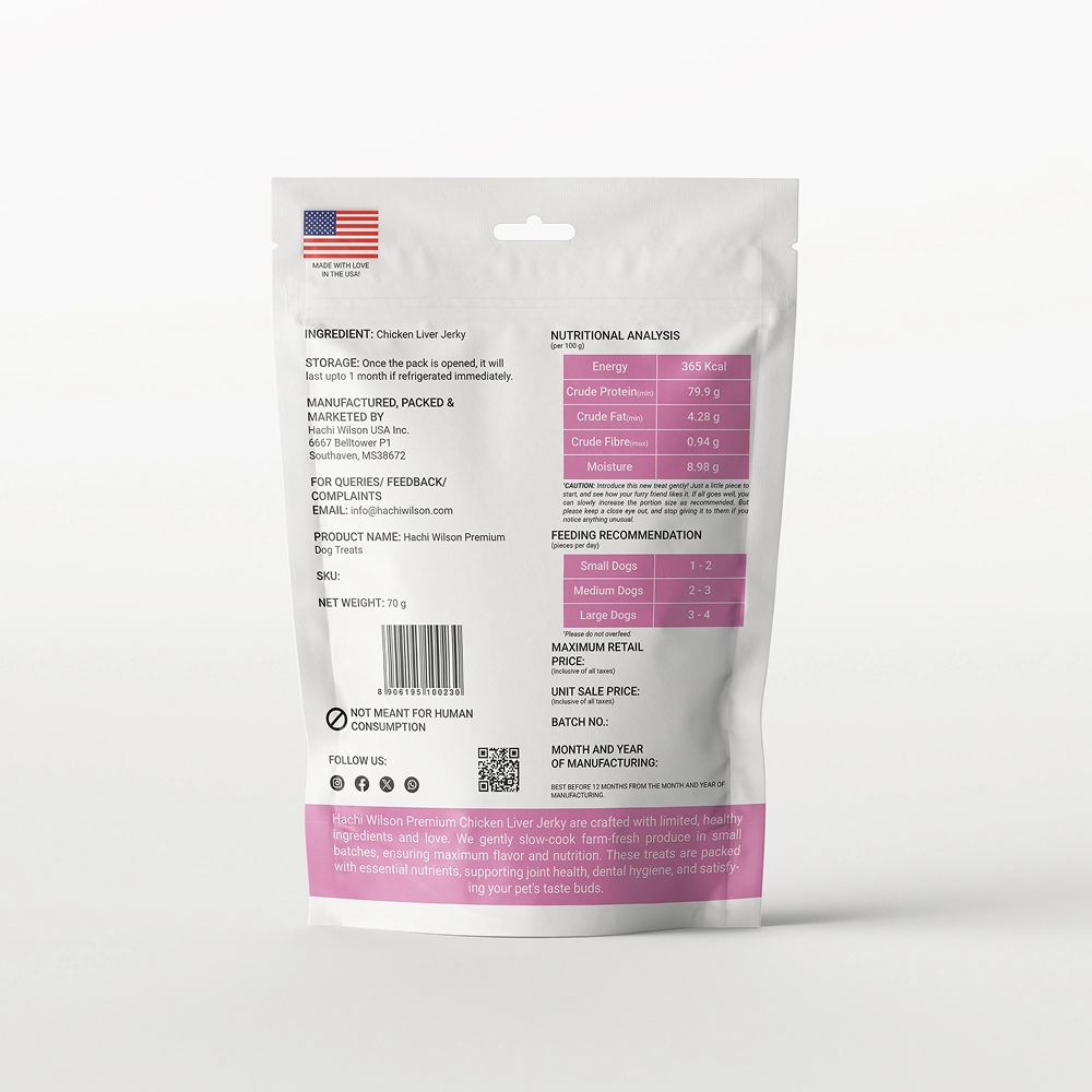 Hachi Wilson Premium Chicken Liver Jerky Dog Treat