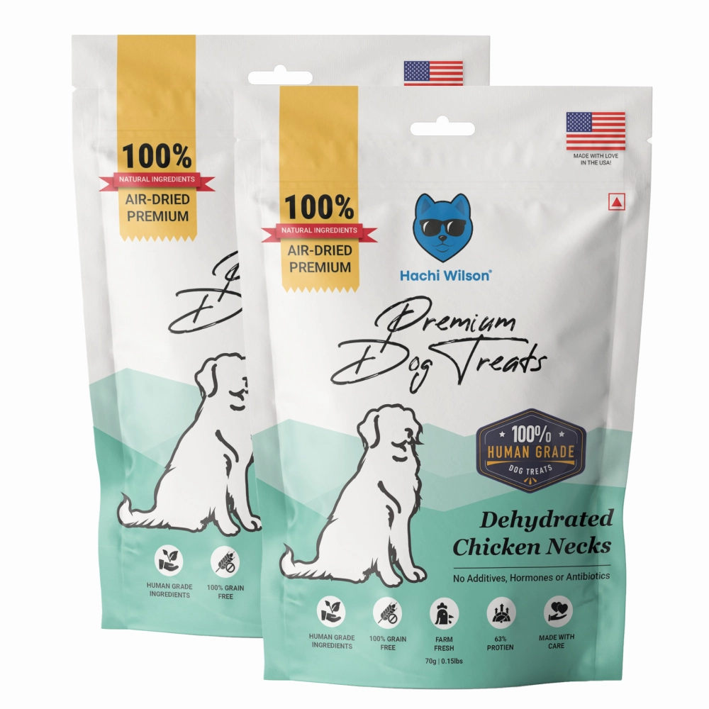 Hachi Wilson Premium Dehydrated Chicken Neck Jerky Dog Treat