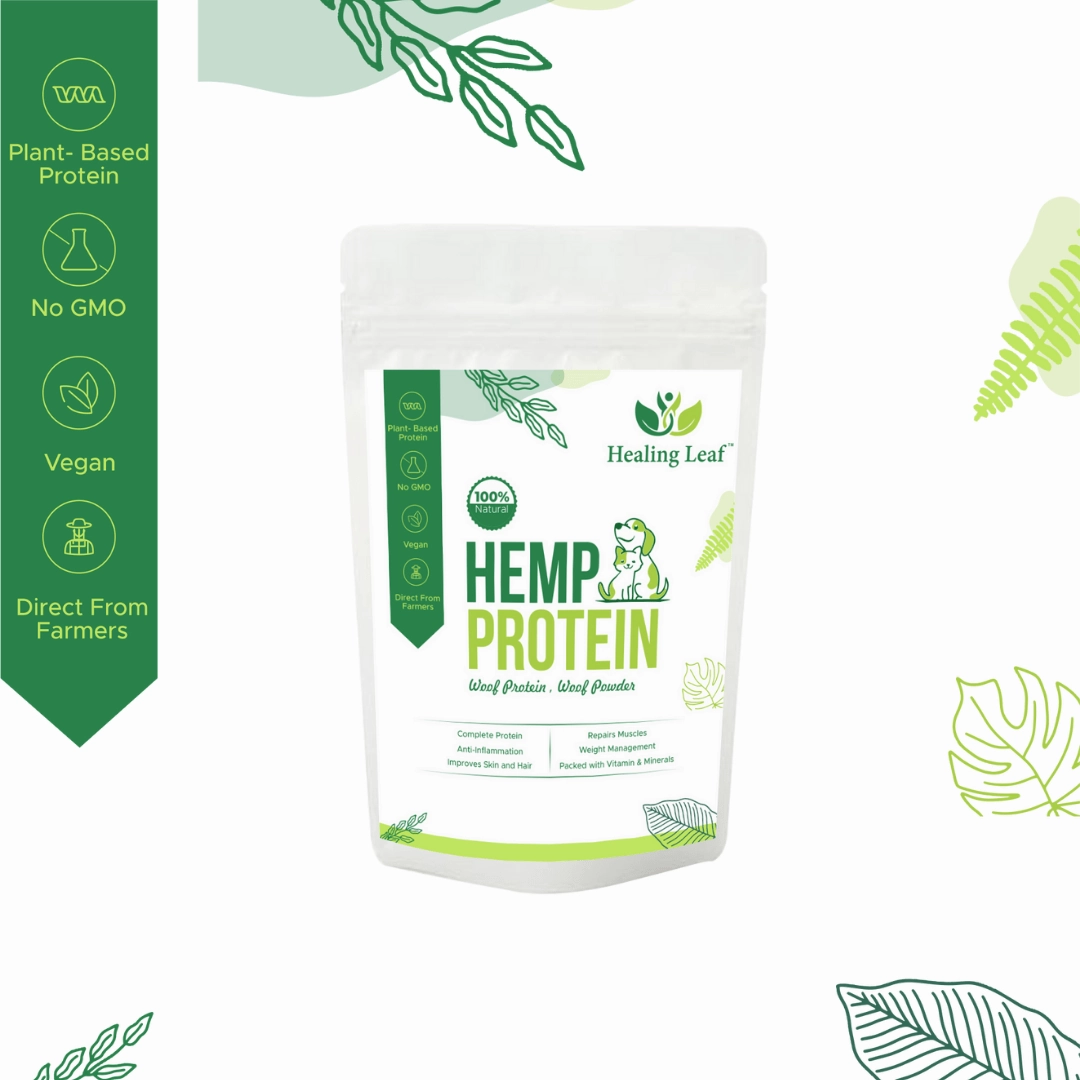 Healing Leaf Hemp Protien Powder for Pets and Fresh For Paws Eggstravaganza Dog Wet Food Combo