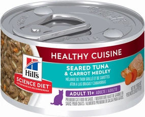 Hill's Science Diet Healthy Senior Cuisine Adult 11  Seared Tuna & Carrot Medley Canned Cat Food