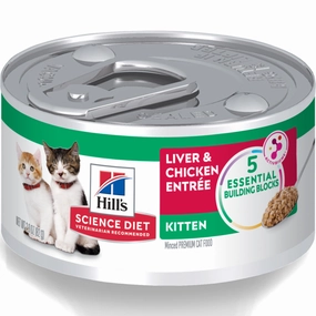 Hill's Science Diet Kitten Liver & Chicken Entree Canned Cat Food