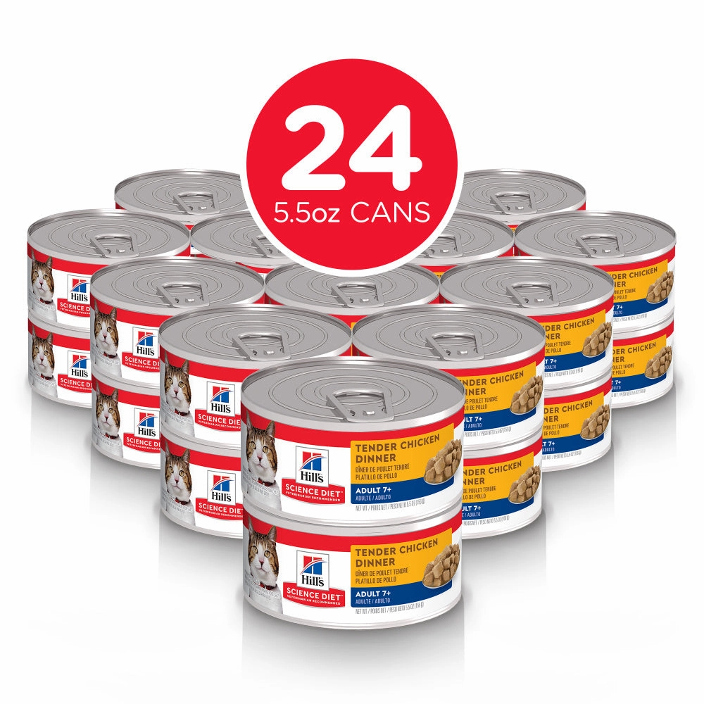 Hill's Science Diet Senior 7  Tender Chicken Canned Cat Food