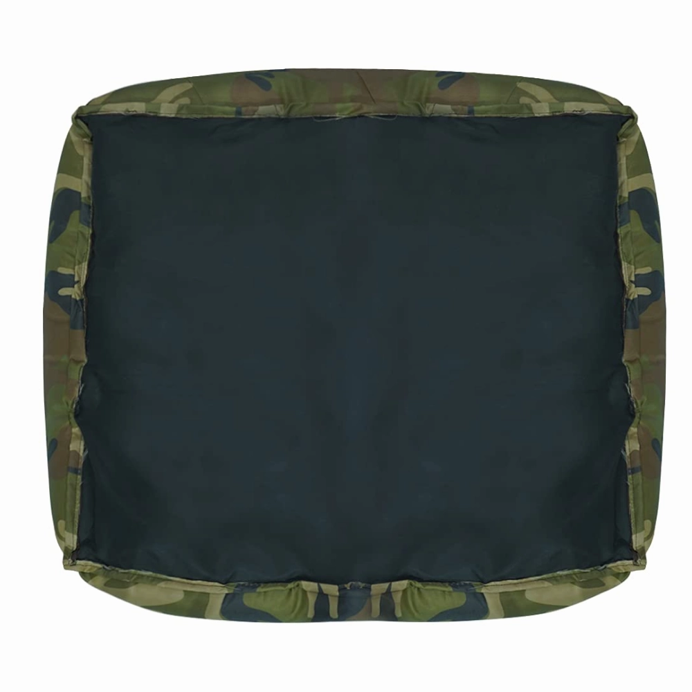 Hiputee Polyester Canvas Velvet Fabric Rectangular Bed for Dogs and Cats (Armyprint)