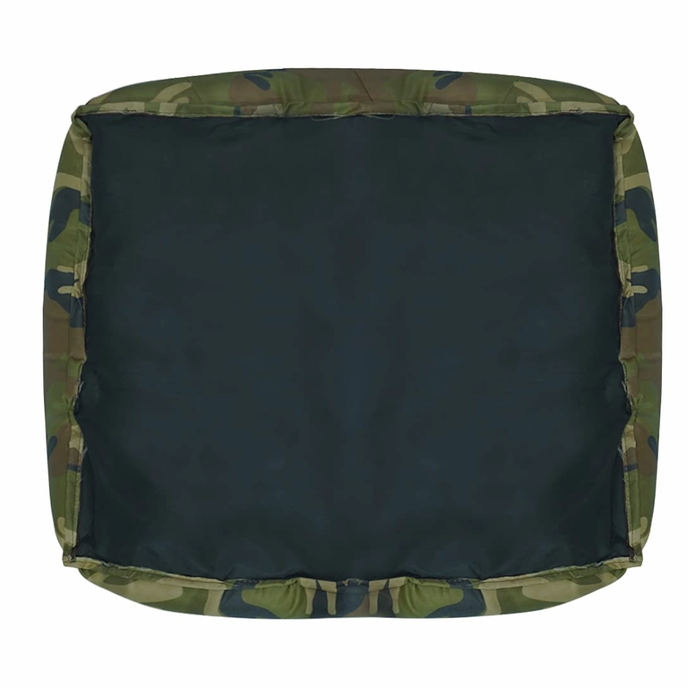 Hiputee Polyester Canvas Velvet Fabric Rectangular Bed for Dogs and Cats (Armyprint)