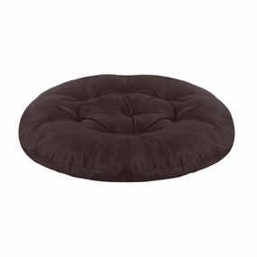 Hiputee Reversible Water Resistant Round Shape Cushion for Dogs and Cats (Brown)