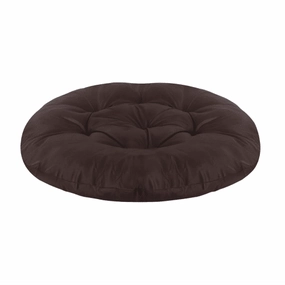 Hiputee Reversible Water Resistant Round Shape Cushion for Dogs and Cats (Brown)