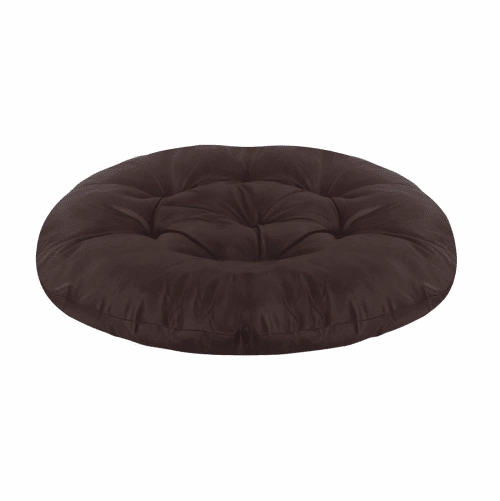 Hiputee Reversible Water Resistant Round Shape Cushion for Dogs and Cats (Brown)