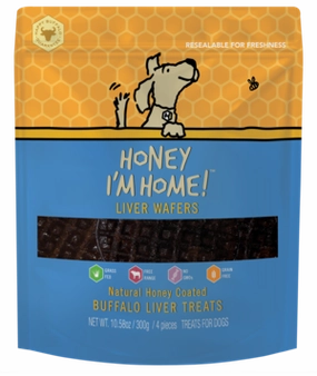 Honey I'm Home Buffalo Liver Waffers 5 ct.