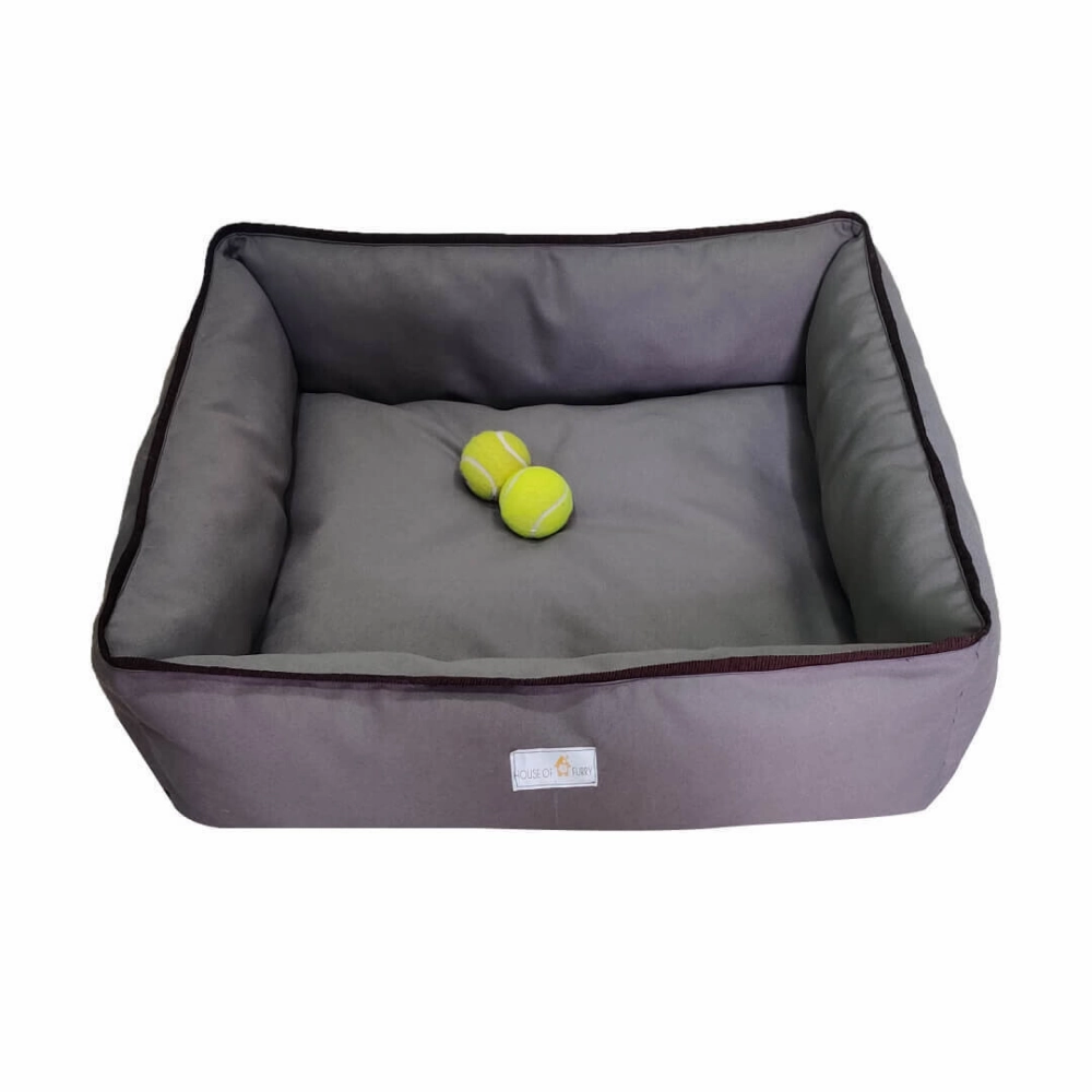House of Furry 100% Cotton Bolster Pet Bed Dinzo for Dogs and Cats (Multicolor)