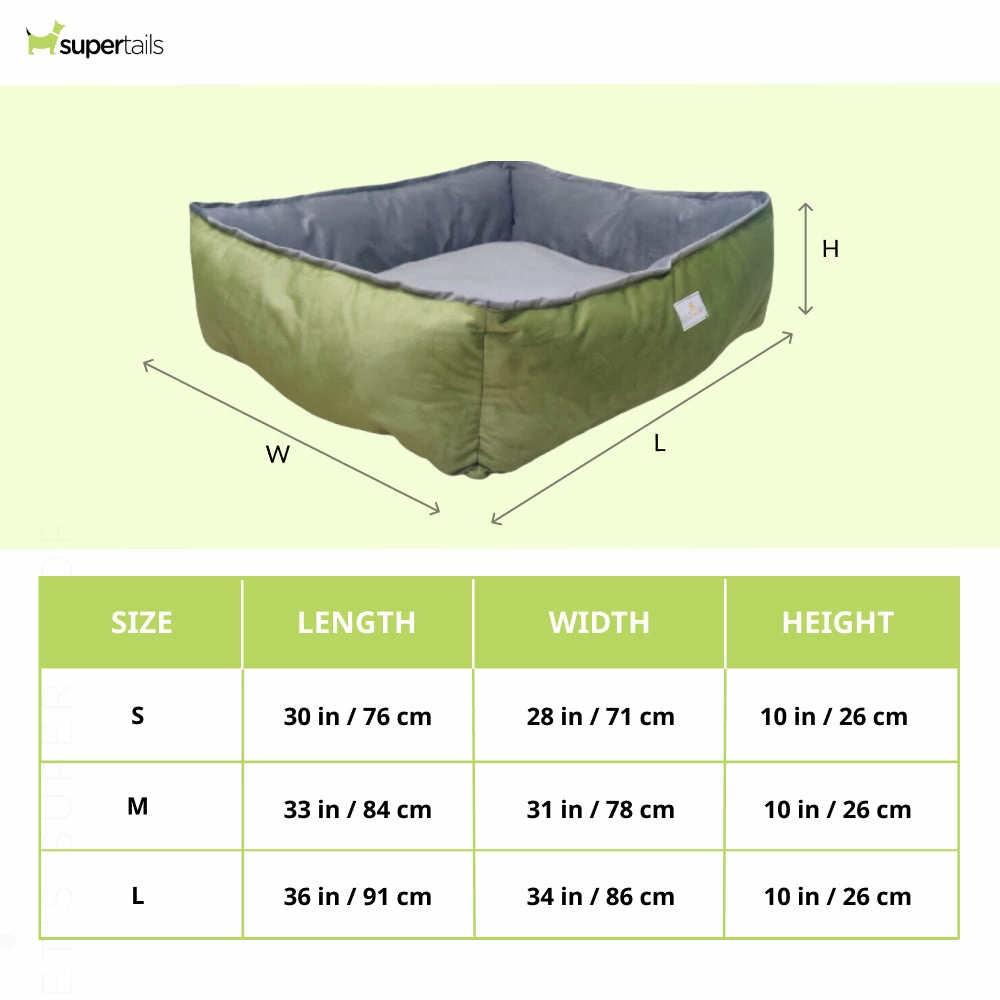 House of Furry Turkish Velvet Bolster Pet Bed Simba (Multicolor)
