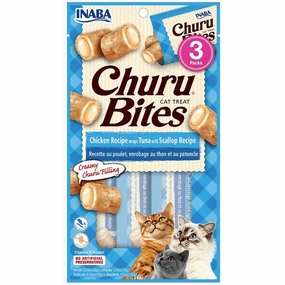 INABA Churu Bites Chicken Recipe Wraps Tuna with Scallop Recipe Cat Treats