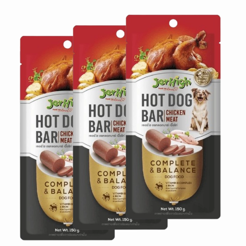 JerHigh Chicken Hot Dog Bar Dog Treats