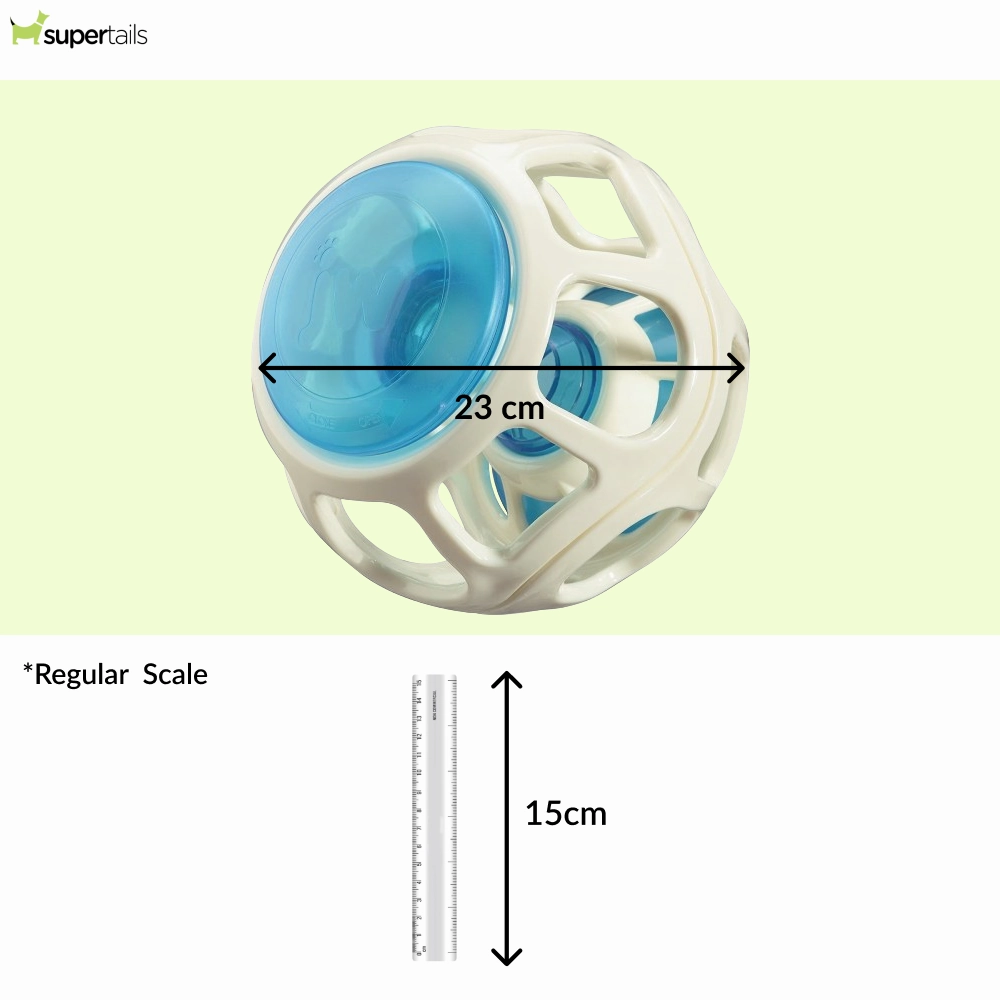 JW Rockin Treat Ball Toy for Dogs (White/Blue)