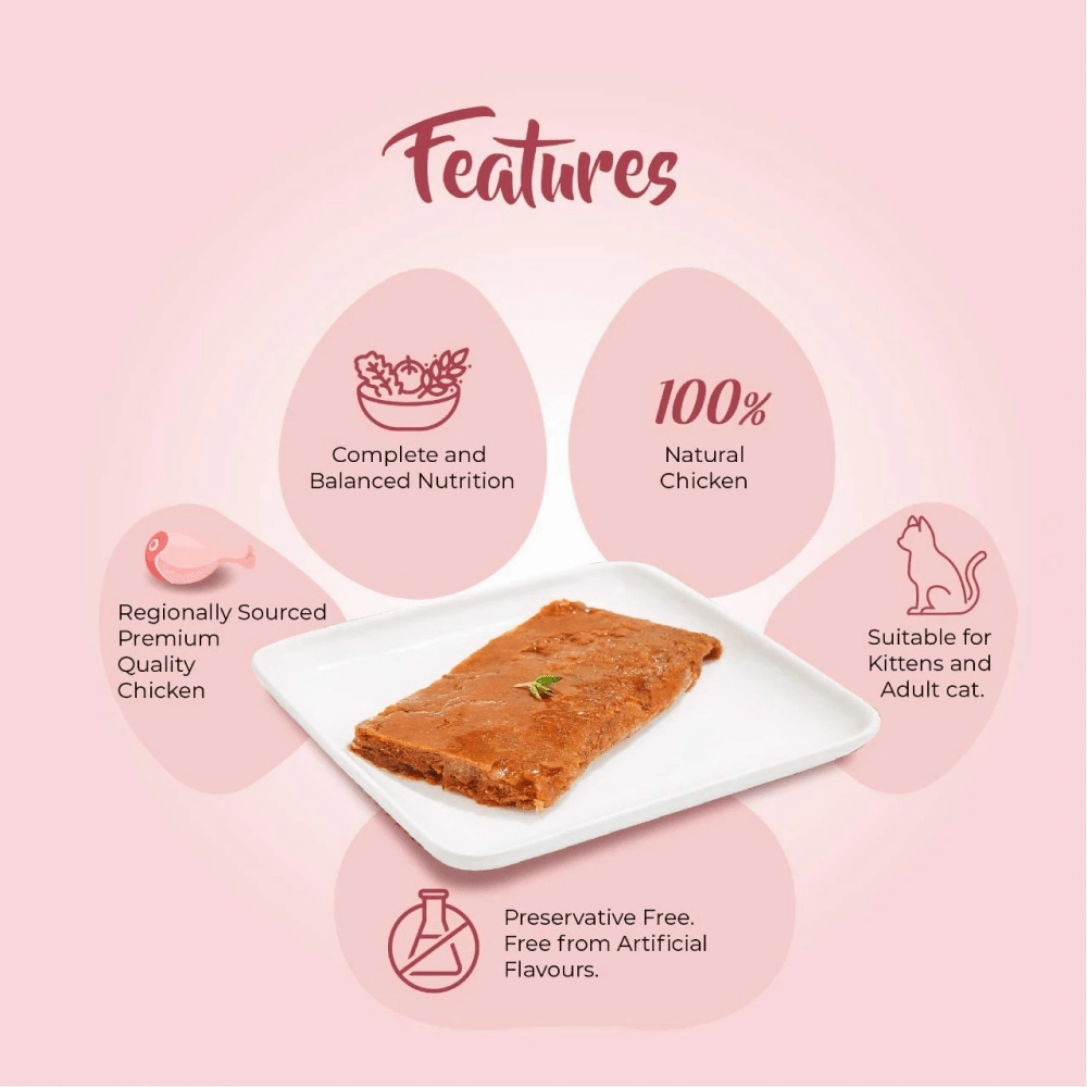 Kennel Kitchen Chicken in Jelly Wet Food and Creameroo Chicken with Mackerel Creamy Treats for Cats Combo
