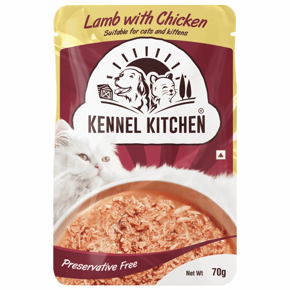 Kennel Kitchen Lamb with Chicken Shreds in Gravy Kitten and Adult Cat Wet Food (All Life Stage)