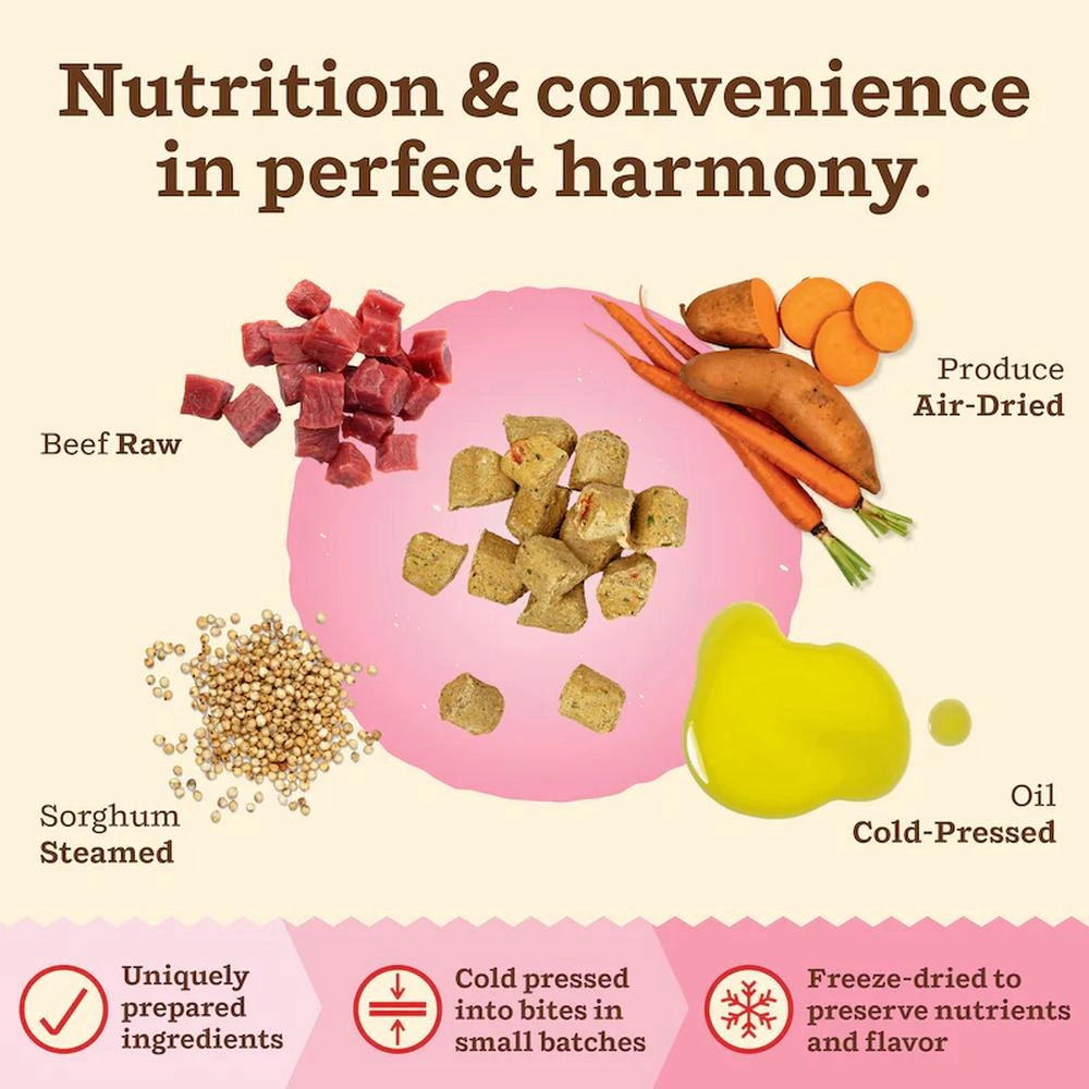 Kibble In The Raw - Freeze Dried Beef Cat Food