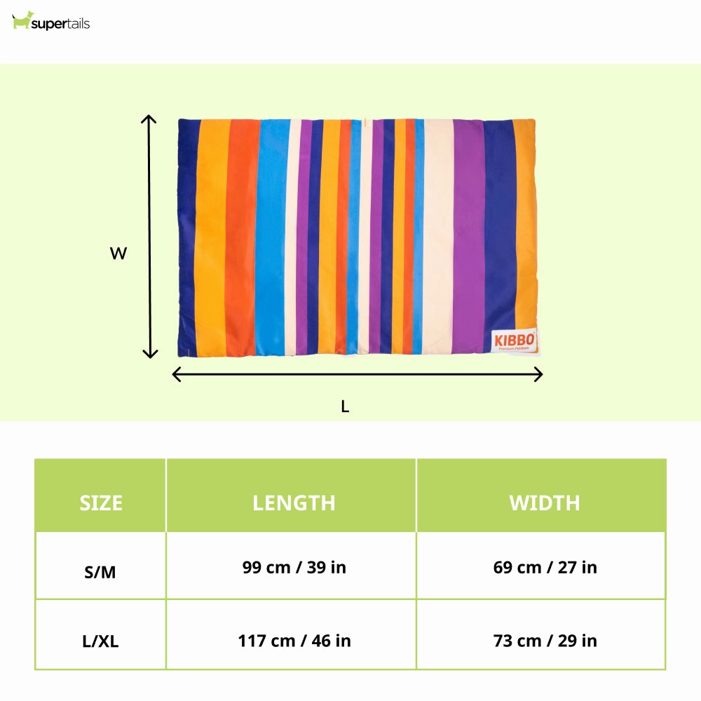 Kibbo Lightweight and Portable Summer Mats for Dogs and Cats (Orange/Purple)