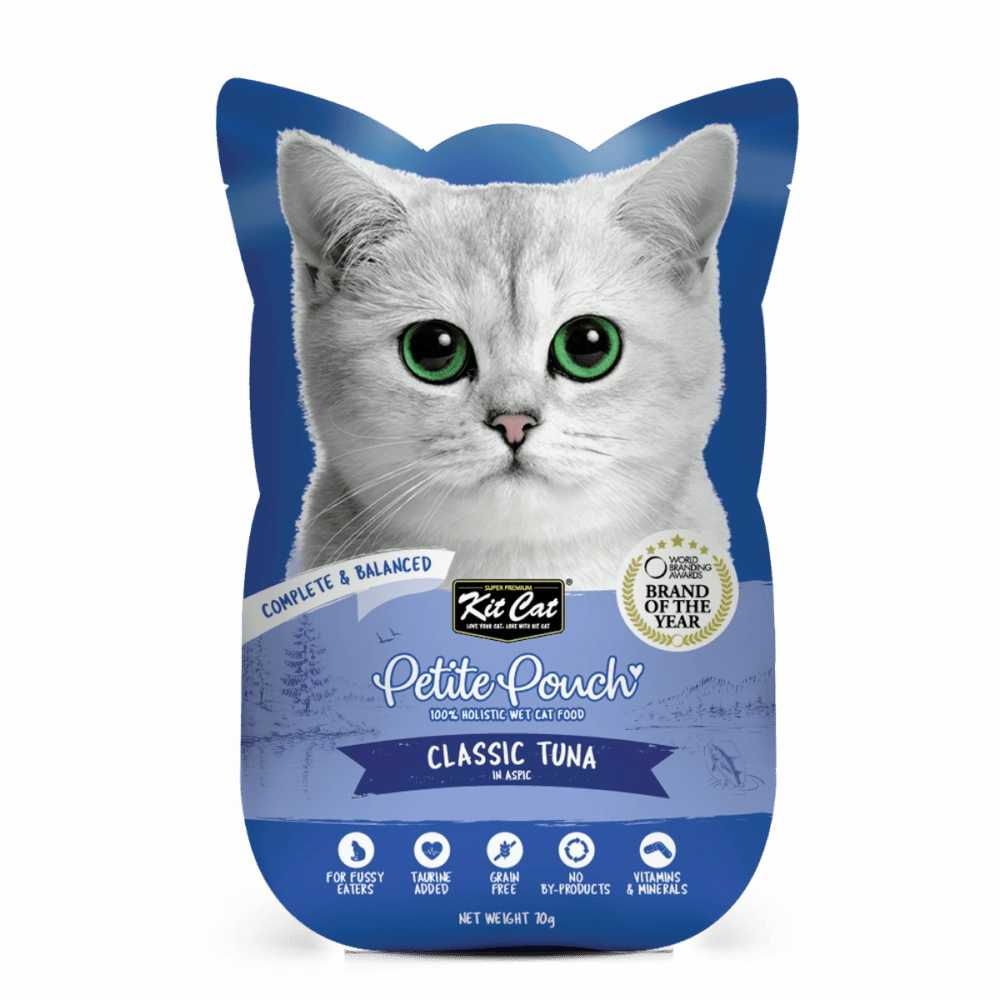 Kit Cat Chicken & Salmon, Tuna & Salmon Fish and Classic Tuna Cat Wet Food Combo