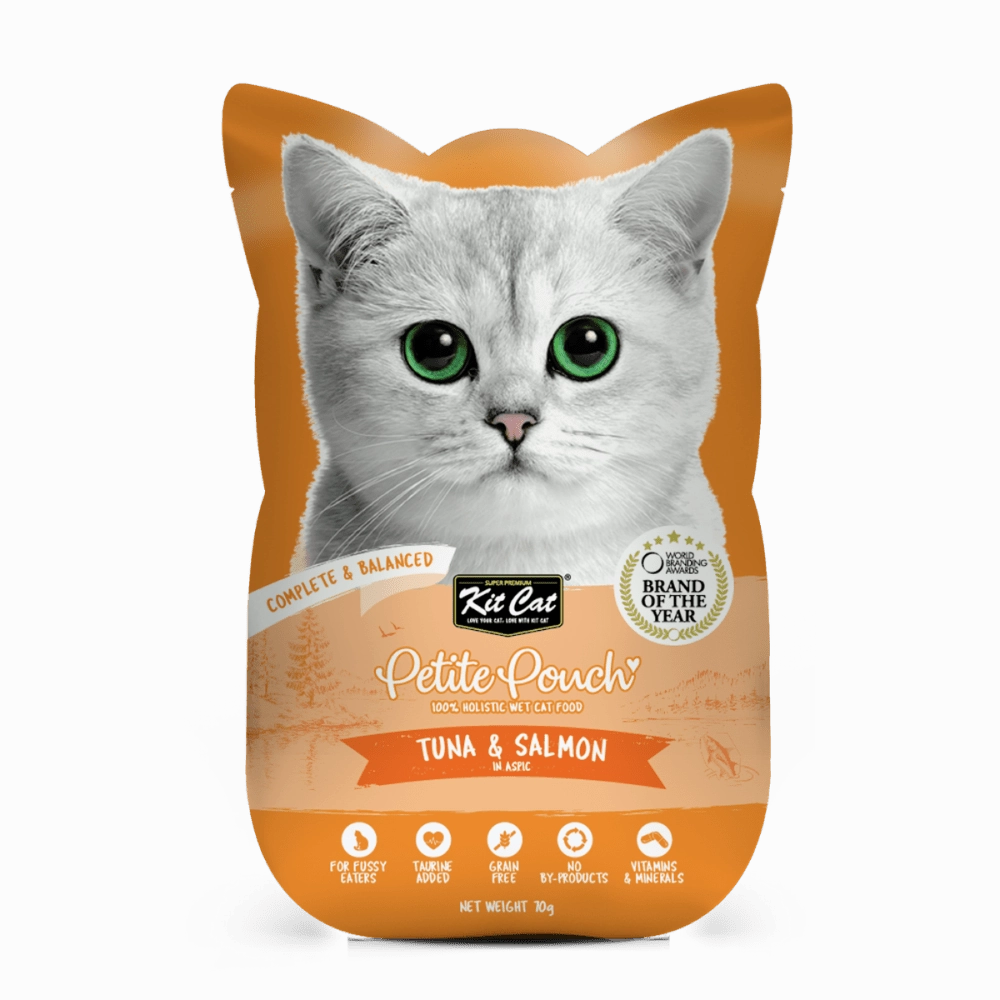 Kit Cat Chicken & Salmon, Tuna & Salmon Fish and Classic Tuna Cat Wet Food Combo