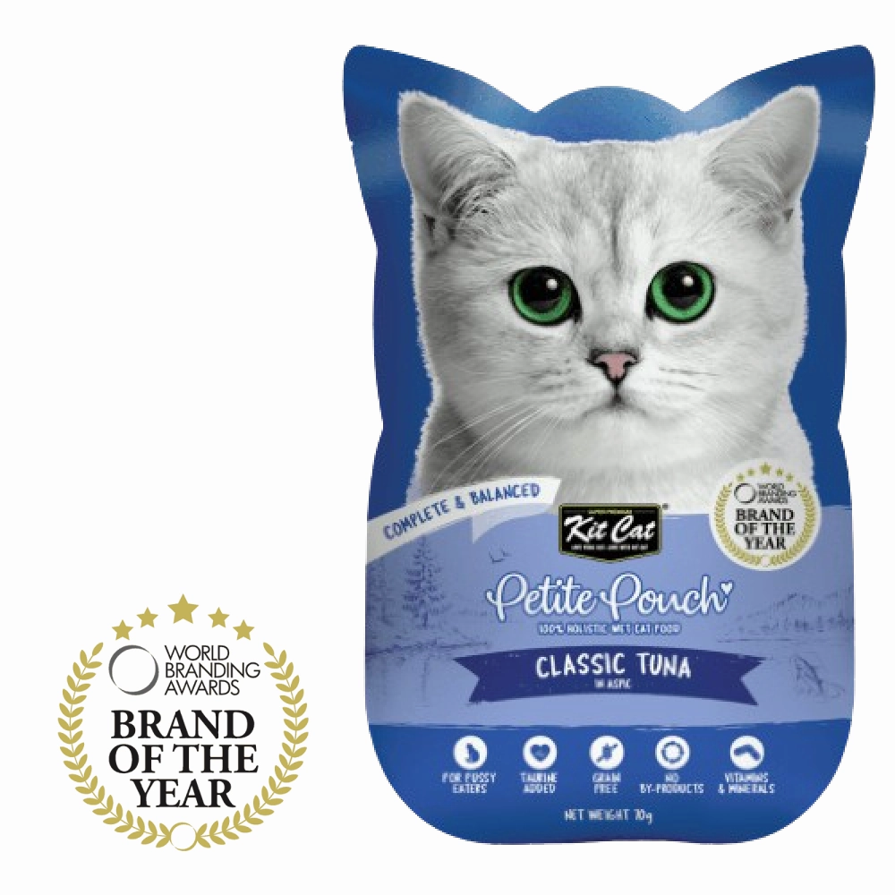 Kit Cat Chicken & Salmon, Tuna & Salmon Fish and Classic Tuna Cat Wet Food Combo