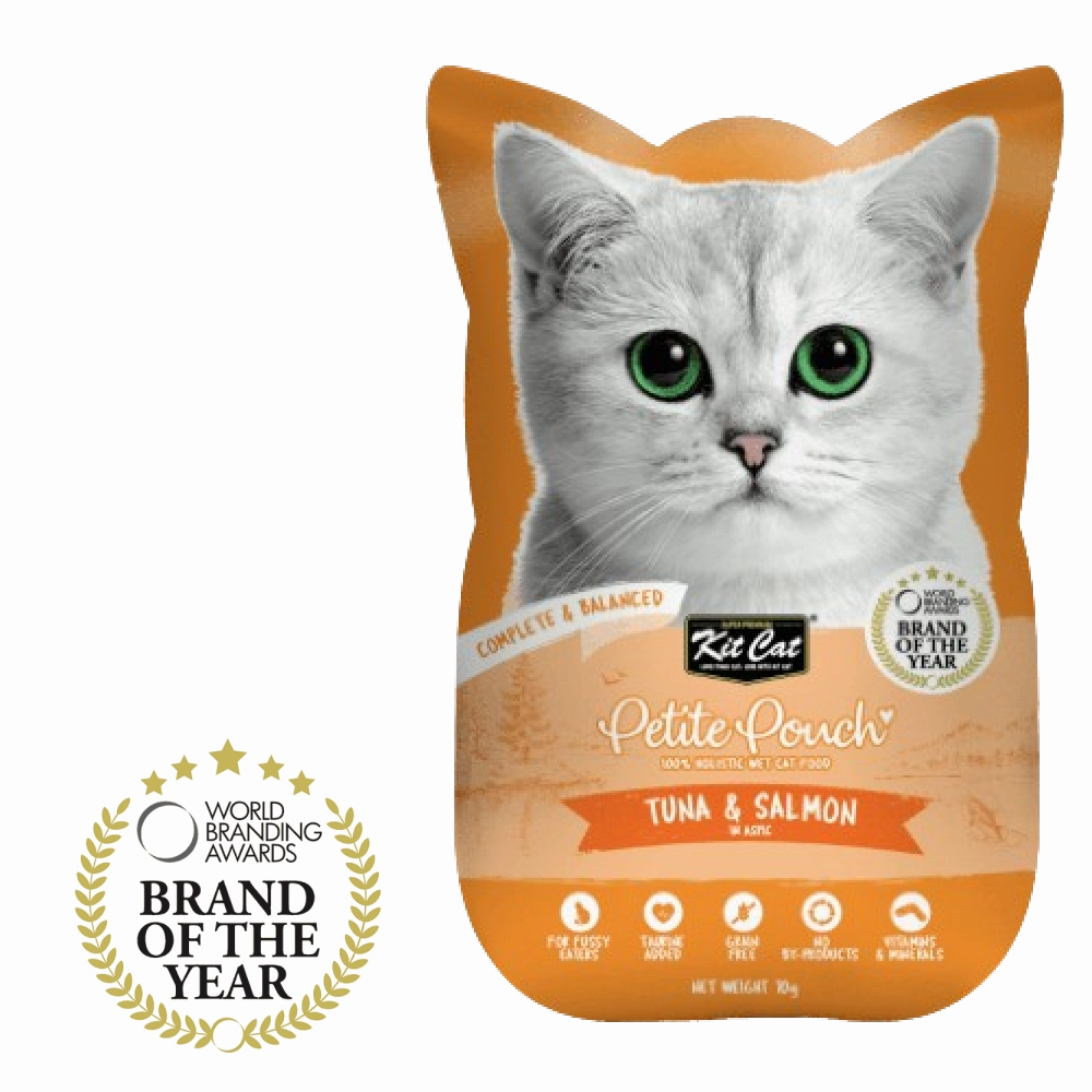 Kit Cat Chicken & Salmon, Tuna & Salmon Fish and Classic Tuna Cat Wet Food Combo